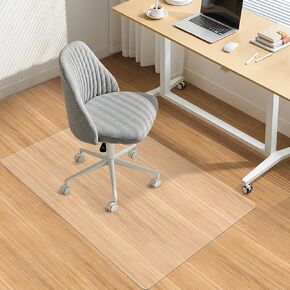 Vicwe Office Chair Mat for Hardwood Floor,46" x 60" Large Office Chair Mats, Anti-Slip Computer Chair Mat for Gaming Rolling Chair, Desk Chair Mat for Home, Office (Black)