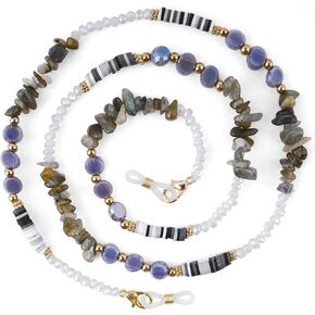 BILIONE Crystal Glasses Chain for Women, Eye Glasses Holders Around Neck, Stylish Beaded Sunglasses Strap