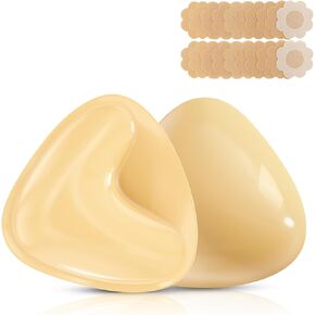 Double Sided Sticky Bra Inserts Reusable Push Up Lift Self Adhesive Bra Pads for Bikini Swimsuit Sports Strapless Bra
