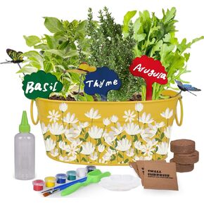 Paint & Plant Flower Gardening Kit - Gifts for Girls Ages 8-12, Arts and Crafts for Kids Ages 8-12, Kids Gardening Set, Birthday Toys Christmas Gifts for Girls Boys Ages 4 5 6 7 8 9 10 11 12