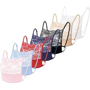 Lady Lace Wearable Mock Camisole Bra Insert Overlay Modesty Panel Vest.