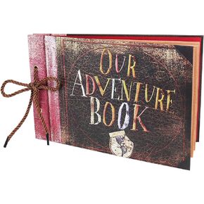 Our Adventure Book Scrapbook Photo Album, Scrapbook Supplies with Gift Box for Couples Weddings Travelling Birthday Christmas Day Gifts