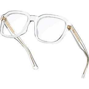 VISOONE Oversized Square Blue Light Blocking Glasses Fashion Computer Eyewear for Women and Men BENNETT
