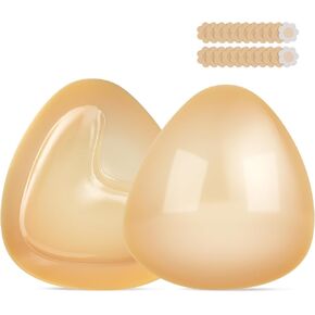 Double Sided Sticky Bra Inserts, Reusable Push Up Adhesive Pads with Padding for Bikini, Swimsuit, Sports Bra