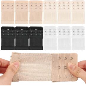 12 PCS Bra Extensers 3 Hooks ، Bra Strap Extender ، 3 Hook Bra Extensions for Women Fancy Extrap Strap Plus Size Sove and Movers