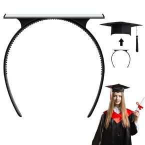 Graduation Cap Headband Insert - Secures Grad Hat & Keeps Hairstyle, Upgraded Interior Design Grad Cap Headband