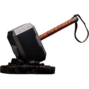 Sword Valley Thor's Mjolnir مع قاعدة - Myth Menter War Hammer - 44.5 سم/17.5 " - Props Cosplay متوفرة للمجموعة - The Dark World Lightning Hammer