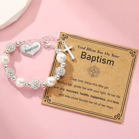 أول معمودية تأكيد بالتواصل معمودية صليب للفتيات ، هدايا المجوهرات الكاثوليكية للطفل ابنة الحفيدة 6+2 بوصة in Kuwait