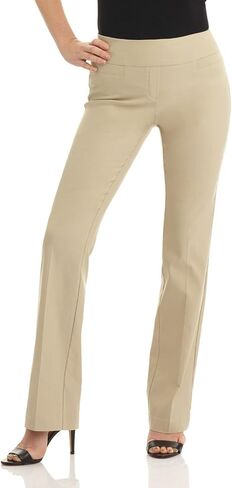 Rekucci Womens Eantains in Comfort Respressy Business Casual Bootcut Pull-On Everyday Office Pant بأحجام عادية/طويلة/صغيرة in Kuwait