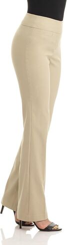Rekucci Womens Eantains in Comfort Respressy Business Casual Bootcut Pull-On Everyday Office Pant بأحجام عادية/طويلة/صغيرة in Kuwait