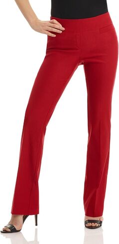 Rekucci Womens Eantains in Comfort Respressy Business Casual Bootcut Pull-On Everyday Office Pant بأحجام عادية/طويلة/صغيرة in Kuwait