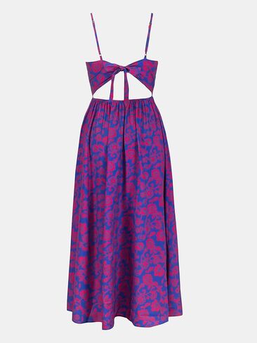 Cupshe Women's Maxi Dress Print Print Twisted v Neck Olcyfleess Dress Long Summer Summer Dress in Saudi Arabia