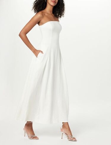 The Drop Women's Carlota Strapless Linen Maxi Dress in Saudi Arabia