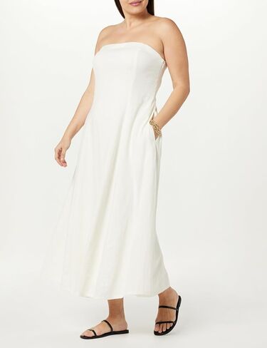 The Drop Women's Carlota Strapless Linen Maxi Dress in Saudi Arabia