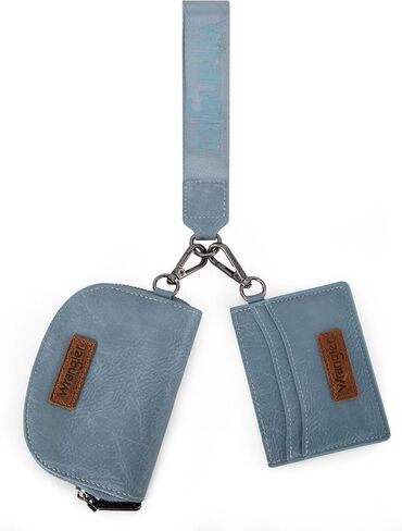 Montana West Wrangler KeyChain Wallet Wristlet Wallets for Women Dual Pouch Wristlet Rfid Blocking Credit Card Holder Wallet in Kuwait