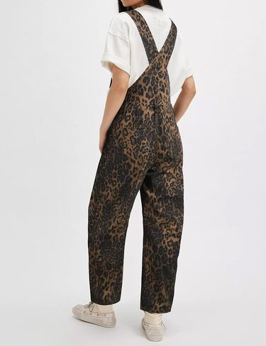 Qazel Vorrlon Denim Overalls for Women Barrel Wide Leg Bib Baggy Jeans Adjustable Denim Romper Stretch Jumpsuit Y2K Pants in Saudi Arabia