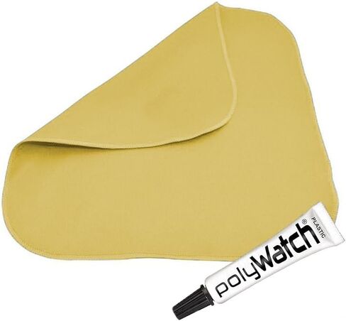 1 Polywatch Plastic Watch Crystal Clastal Scratch Remover Polish مع قطعة قماش من الألياف الدقيقة in Saudi Arabia
