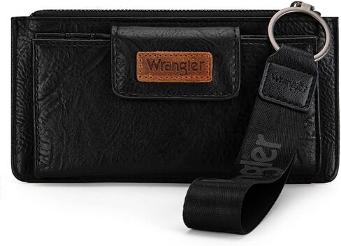 X Wrangler Brown Wristlet Wallet Minimalist Clutch Womens Womens Wallet RFID CATES ومنظمي الأموال مع محفظة العملة والشرطة السلسة in Saudi Arabia