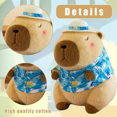 12 بوصة لطيف Capybara أفخم مع حقيبة ظهر للسلحفاة ، Capybara محشو الحيوانات الناعمة Capybara Plushies Toy Capybara Doll Pillow Birthday for Kids (مع حقيبة) in Kuwait