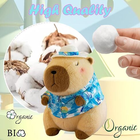 12 بوصة لطيف Capybara أفخم مع حقيبة ظهر للسلحفاة ، Capybara محشو الحيوانات الناعمة Capybara Plushies Toy Capybara Doll Pillow Birthday for Kids (مع حقيبة) in Kuwait