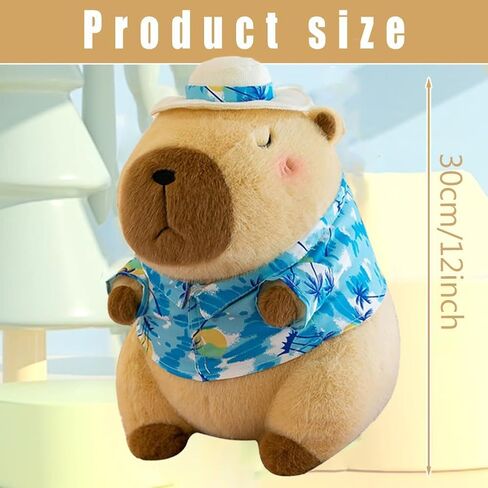 12 بوصة لطيف Capybara أفخم مع حقيبة ظهر للسلحفاة ، Capybara محشو الحيوانات الناعمة Capybara Plushies Toy Capybara Doll Pillow Birthday for Kids (مع حقيبة) in Kuwait