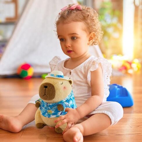 12 بوصة لطيف Capybara أفخم مع حقيبة ظهر للسلحفاة ، Capybara محشو الحيوانات الناعمة Capybara Plushies Toy Capybara Doll Pillow Birthday for Kids (مع حقيبة) in Kuwait