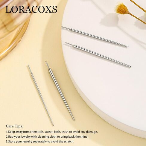 12pcs ثقب الجسم ثقب أدوات إدراج مجموعة 14G 16G 18G 20G ثقب أداة تغيير الأداة الداخلية/الخارجية الملولبة/الدفع في أداة ثقب الأذن/الأنف/السرة/الحلمة/الشفاه/الحاجب/اللسان in Kuwait