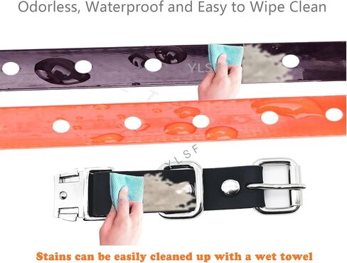 Quick Snap Bungee Dog Collar Strap with D Ring for Most of Electronic Training Shock Collar Receivers-Adjustable Durable Waterproof Odorless 3/4 Inch TPU Collar Replacement for Barking Fence in Kuwait
