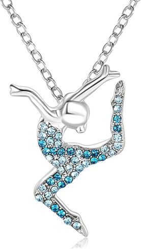 Gymnastics Necklaces for Teen Girls,Gymnastics Gifts for Girls,Cute Sport Ballerina Pendant Necklace Jewelry Birthday Christmas Gifts in Saudi Arabia