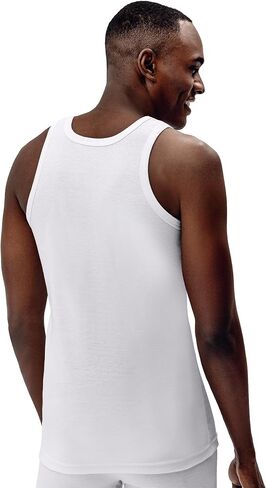 Brix Men's Tank Top Undershirts - 100% Cotton Multipack Tagless Shirts. in Saudi Arabia