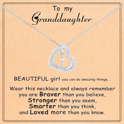 Cross Necklace for Daughter Baptism First Communion Confirmation Graduation Gifts for Daughter in Saudi Arabia