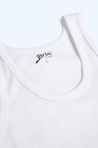 Brix Men's Tank Top Undershirts - 100% Cotton Multipack Tagless Shirts. in Saudi Arabia