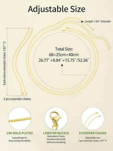 Gold Body Chain for Waist 2Pcs 14K Gold Plated Sexy Belly Chains for Women Beads Cuban Waist Chain Jewelry for Beach Accessories 26.77-52.36Inch in Kuwait