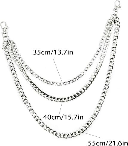 Lainrrew Trousers Chain, Pants Chain Belt Chain Wallet Chain Pocket Chain Hip Hop Punk Jeans Chain Key Chain Goth Accessories for Eboy Egirl Women Men (Gold) in Saudi Arabia