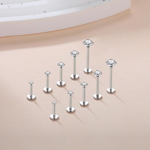 AUMEO 20G 18G 16G PUSHLONS BUSH في حلقات الأنف ترصيع الفولاذ الجراحي المجوهرات المخبرية حلقات الشفاه Monroe Medusa Ashley Piercing Jewelry for Women in Kuwait