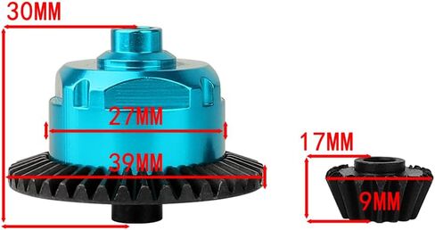 مجموعة الترس التفاضلية المعدنية ل Tamiya TT-02 TT-02B TT02 TT02B 1/10 RC Toys Upgrade Parts (Red) in Kuwait