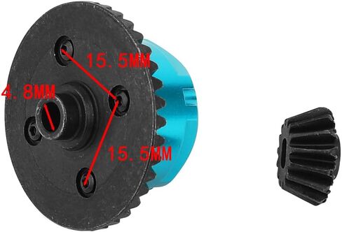 مجموعة الترس التفاضلية المعدنية ل Tamiya TT-02 TT-02B TT02 TT02B 1/10 RC Toys Upgrade Parts (Red) in Kuwait