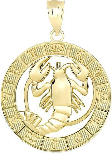10k Yellow Gold Zodiac Pendant in Saudi Arabia
