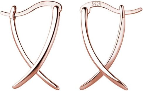 Sluynz 925 Sterling Silver x أقراط للنساء المراهقات البسيطة أقراط Hoop Huggie in Kuwait