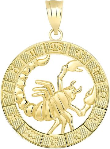 10k Yellow Gold Zodiac Pendant in Saudi Arabia