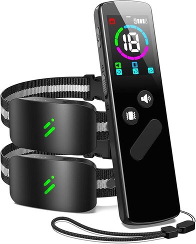 طوق صدمة الكلب مع 10 مستويات صوت صفير ، 2680 قدم 4 طوق تدريب الكلاب الكهربائية مع عن بعد ، مقاوم للماء صدمة الكلاب الكلاب الكلاب المتوسطة الكبيرة (8-120 رطل) أسود in Kuwait