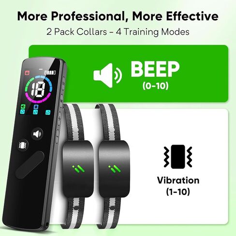 طوق صدمة الكلب مع 10 مستويات صوت صفير ، 2680 قدم 4 طوق تدريب الكلاب الكهربائية مع عن بعد ، مقاوم للماء صدمة الكلاب الكلاب الكلاب المتوسطة الكبيرة (8-120 رطل) أسود in Kuwait