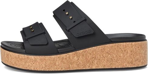 Crocs Women's Brooklyn Cork Buckle Sandals Wedge in Saudi Arabia