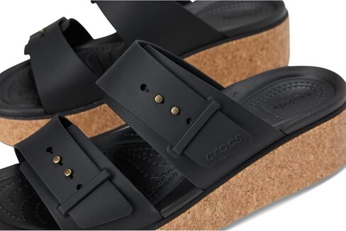 Crocs Women's Brooklyn Cork Buckle Sandals Wedge in Saudi Arabia