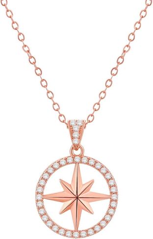 SKZ Compass Necklace Pendant Kpop Jewelry Stray Inspired Merch Cubic Zirconia 18K Gold Plated for Stay Fans Gifts in Kuwait