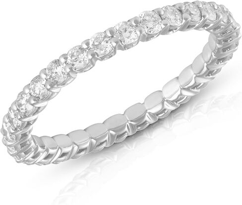 Amazon Essentials IGI Certified Lab Grown Diamond Eternity Band in Solid 14k Gold (VS1-VS2 Clarity, G-H Color) - Eternity Ring - Stackable Rings for Women in Kuwait