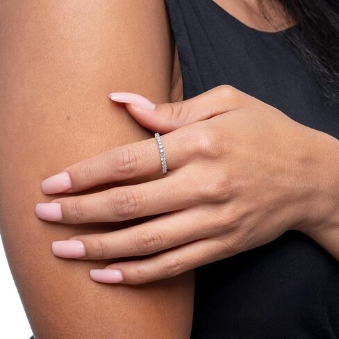 Amazon Essentials IGI Certified Lab Grown Diamond Eternity Band in Solid 14k Gold (VS1-VS2 Clarity, G-H Color) - Eternity Ring - Stackable Rings for Women in Kuwait