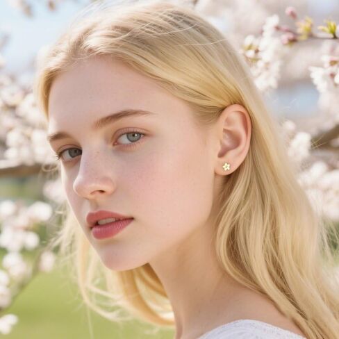 SLUYNZ Solid 925 Sterling Silver Little Daisy Earrings Studs for Women Teens Petite Flowers Studs Earrings in Kuwait