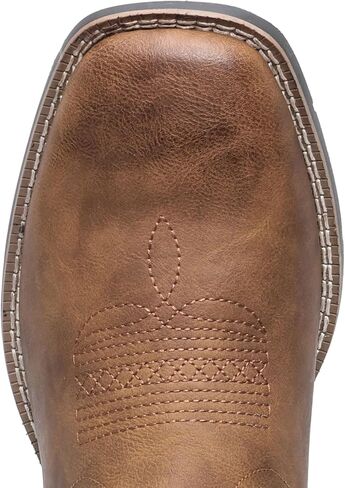 IUV Cowboy Boots For Men Square Toe Western Boot Durable Retro Classic Embroidered Pull On Boot Slip Resistant Country Boots in Kuwait