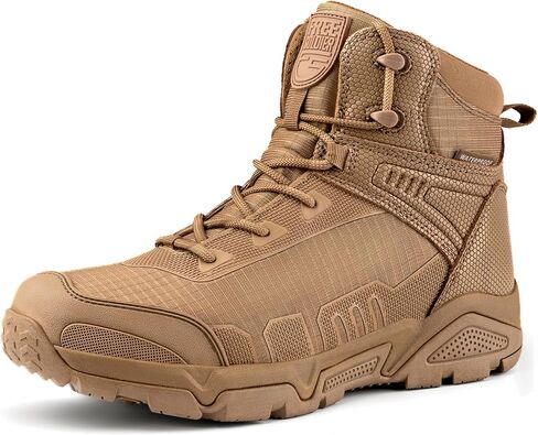 FREE SOLDIER Men's Waterproof Hiking Boots Lightweight Work Boots Military Tactical Boots Durable Combat Boots in Kuwait
